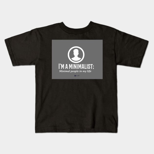 Introverted Minimalist Kids T-Shirt by StealthMode